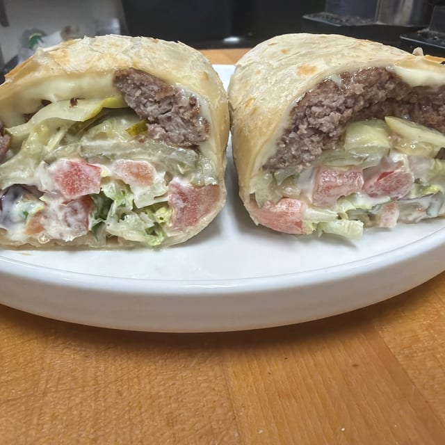 CHEESEBURGER WRAP.