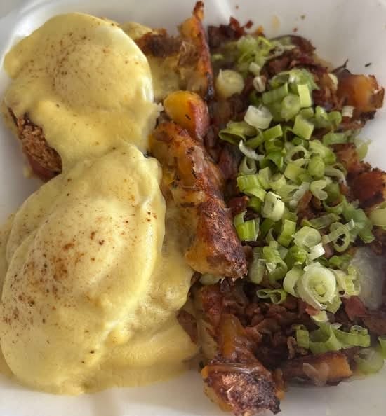 CRAB CAKE BENEDICT.